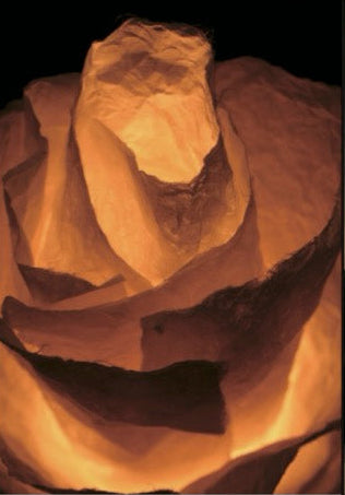 Rose-shaped washi lamp