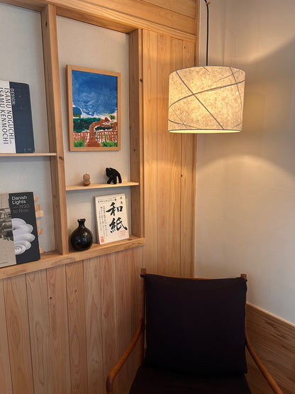 LIN - 32cm(12.5") Handcrafted Washi Lampshade - Handmade Japanese Lamp