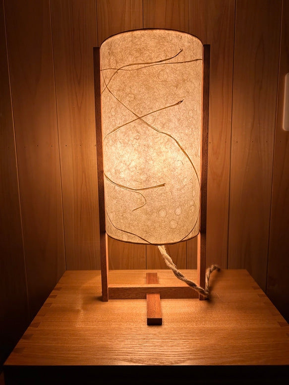 LIN 15 | Handmade Table Lamp | Mahogany Frame