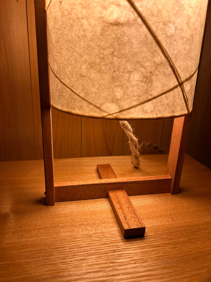 LIN 15 | Handmade Table Lamp | Mahogany Frame