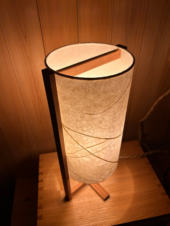 LIN 15 | Handmade Table Lamp | Mahogany Frame