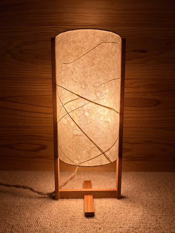 LIN 15 | Handmade Table Lamp | Mahogany Frame