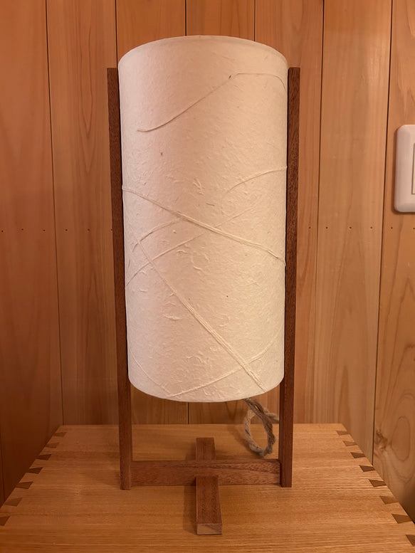 LIN 15 | Handmade Table Lamp | Mahogany Frame