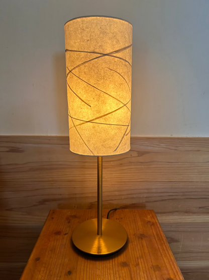 Table lamp with handmade washi lampshade